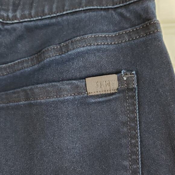 Jen7 7 For All Man Kind Comfort Skinny Navy Blue Pull On Jeans Size 6 Stretch - Picture 4 of 11